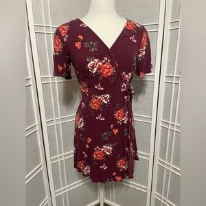 Floral Wrap Mini Dress